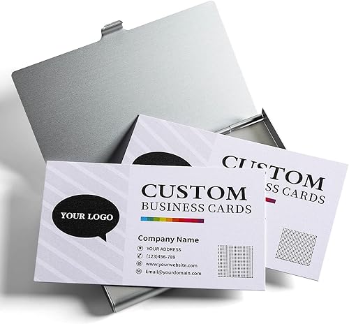 Miniatura 8 de 100-2000 tarjetas de visita personalizadas, papel especial de tela de 12.35 ozm, 3.5 x 2 pulgadas, tarjetas imprimibles personalizadas con tu