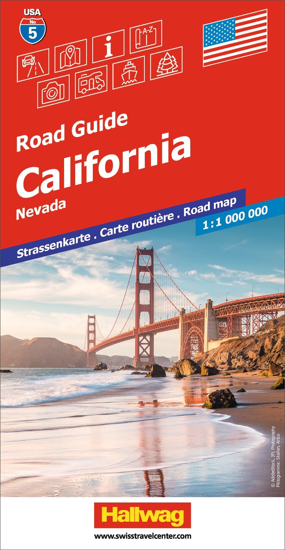 USA Road Guide No. 5 California: Mit San Francisco, Los Angeles, San Diego, Yosemite, Death Valley, Las Vegas. Inkl. Stadtpläne, Ortsverzeichnis und Reiseinformationen