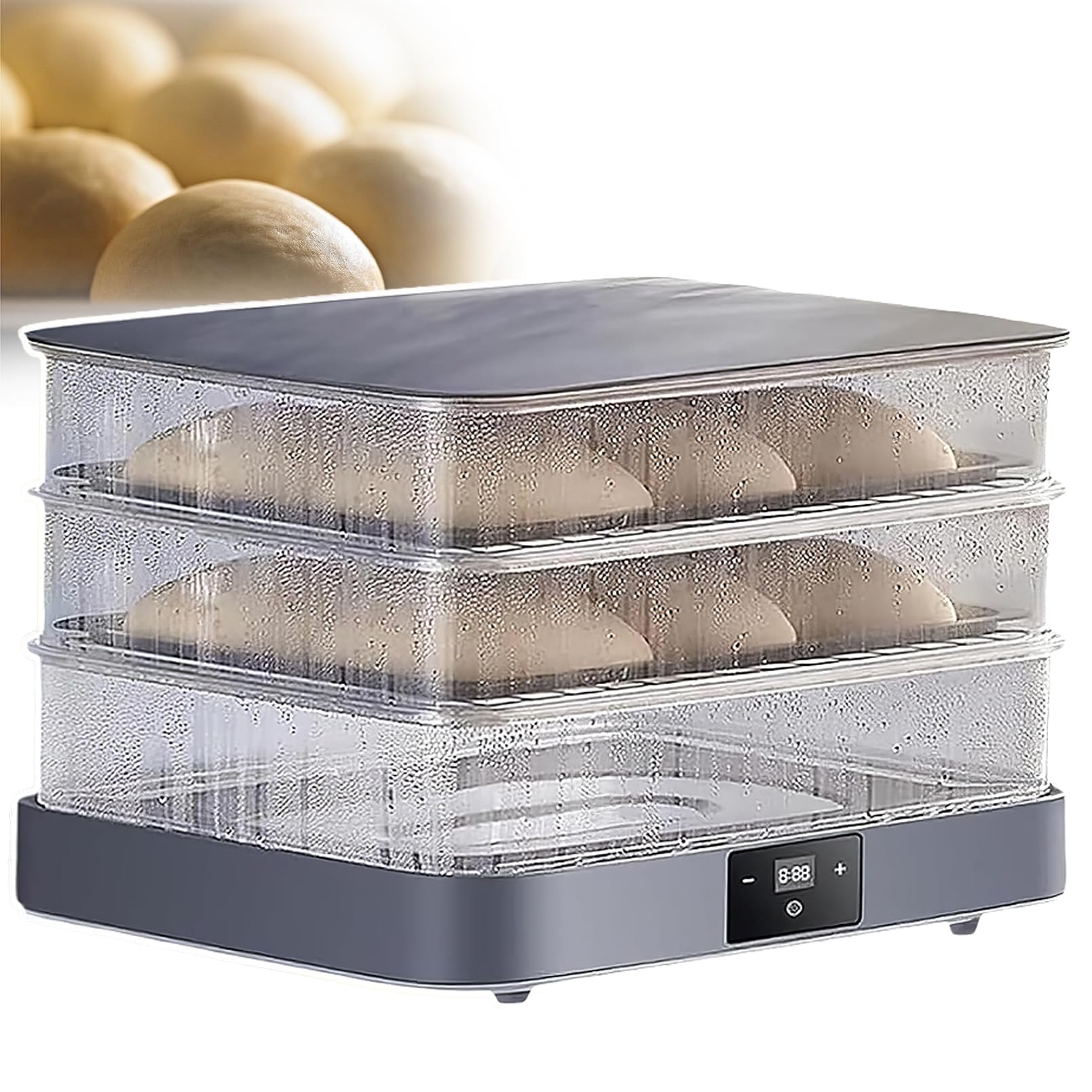 Macchina Elettrica per la Lievitazione del Pane, umidità Automatica della Lievitazione Dell'impasto Visibile e Pannello Touch per Il Controllo della Temperatura di 20-45 ℃ Macchina