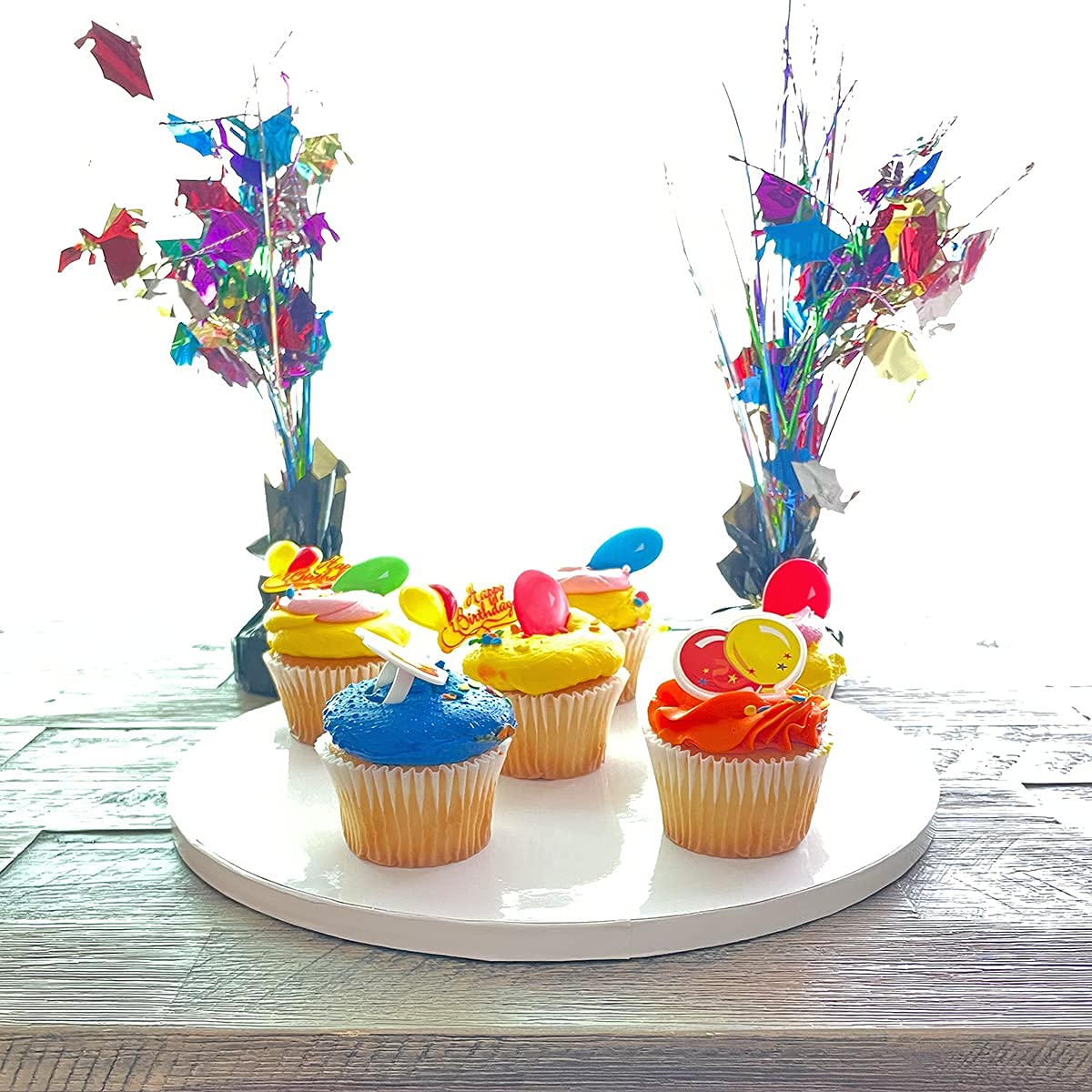 ONAMA White Cake Drum 12 Inch Round 6 Pack Smooth Cake Drum 1/2