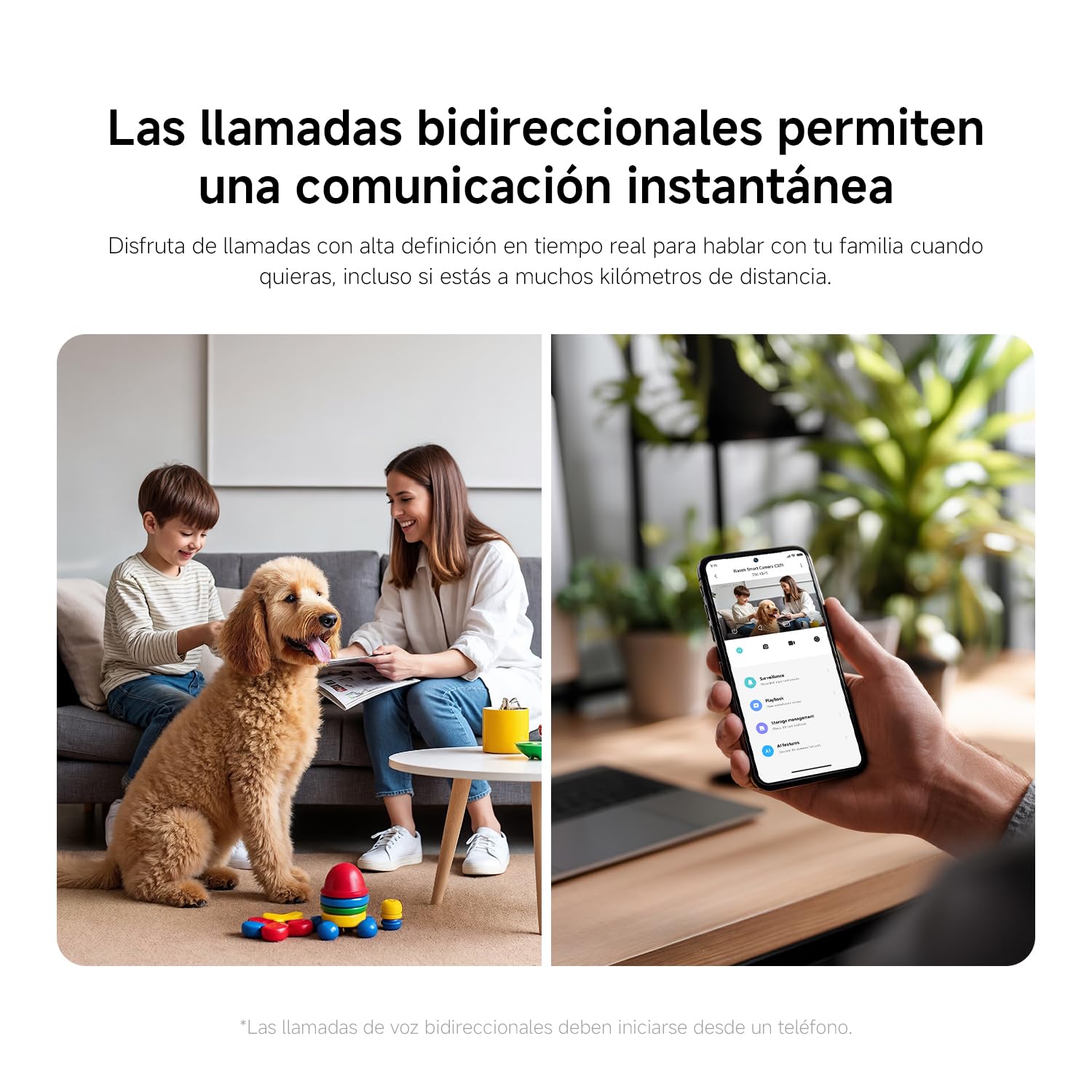 XIAOMI C201 Camara Vigilancia WiFi Interior, 1080P HD 360° Camara Vigilancia, Detección de Personas y Mascotas, Seguimiento Dinámico, Audio Bidireccional, Control Remoto, Compatible con Alexa y Google