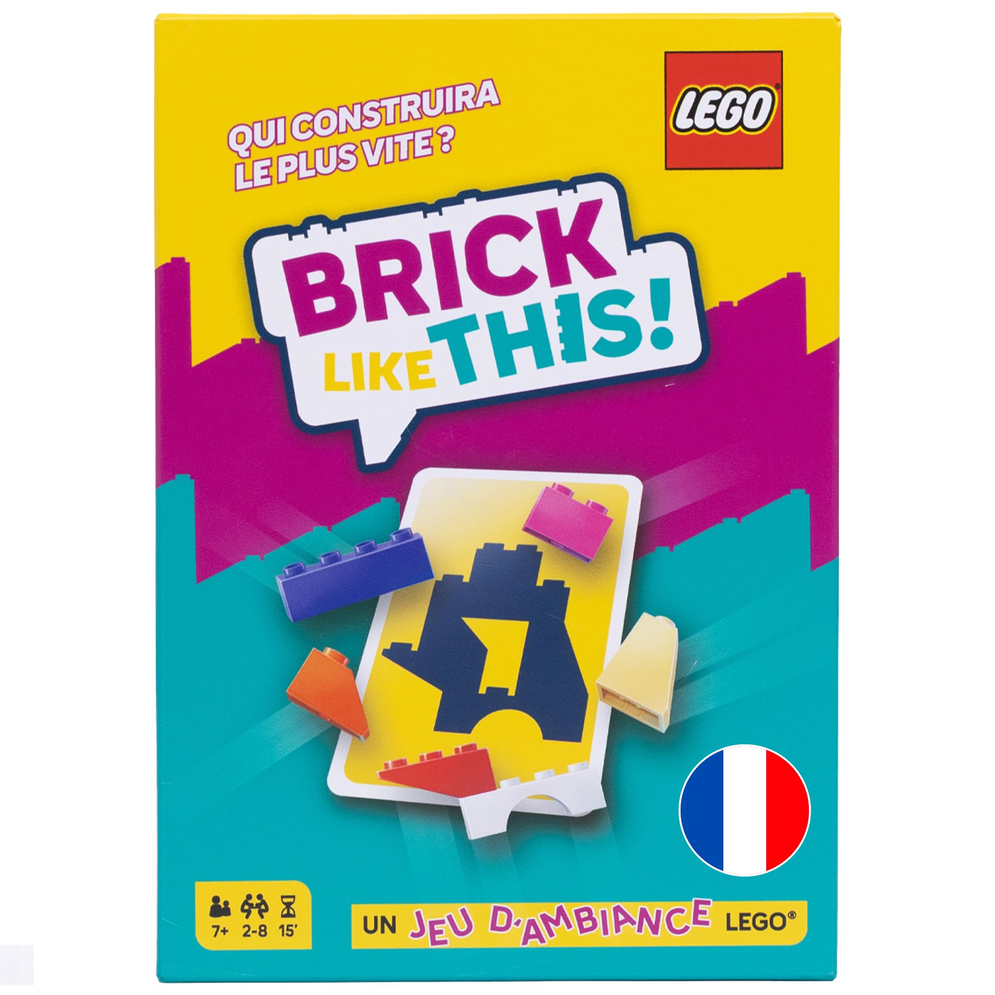 Asmodee - Brick Like This! The Official Lego Game - Fast and Fun Building Game for the Whole Family: Children, Teenagers and Adults - 15 Minutes, 2 to 8 Players, Ages 7+