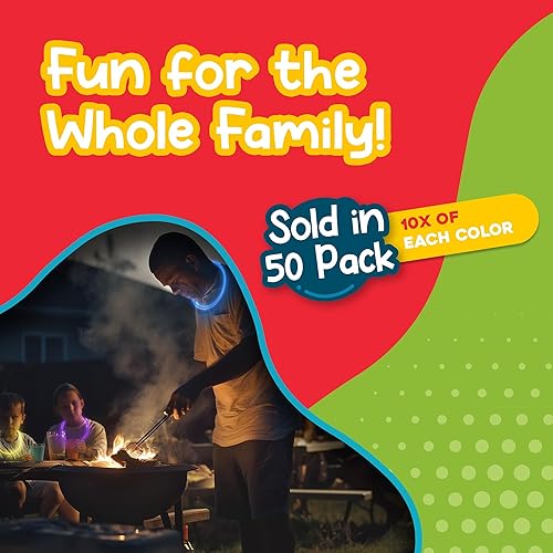 Miniatura 6 de Windy City Novelties Collares Glow Stick de 22" - Paquete de 50