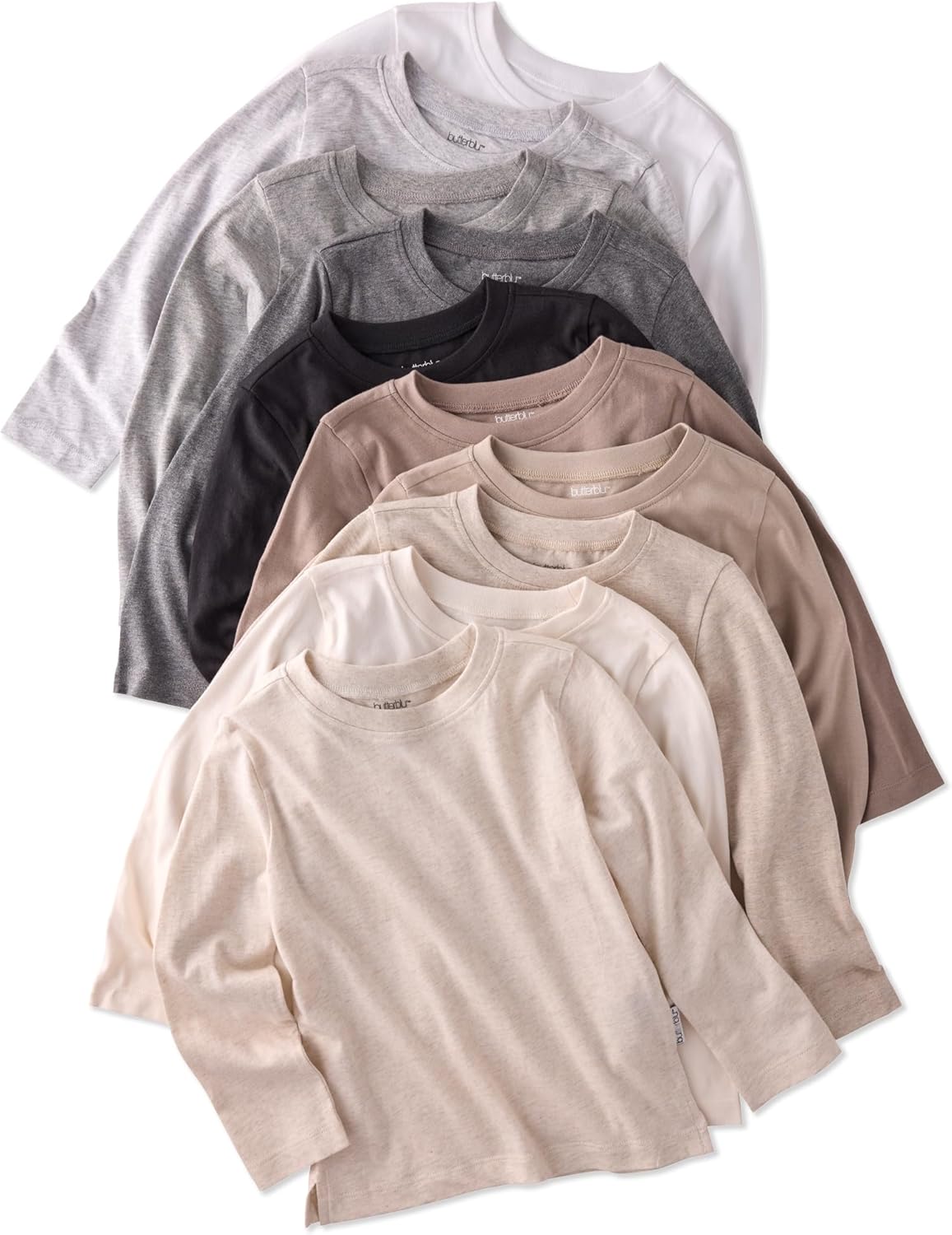 Unisex-Baby London 10-Pack Long Sleeve T-Shirts​ 100% Organic for Boys & Girls