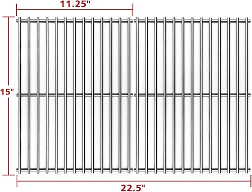 Miniatura 3 de Barbqtime SUS304 15" 7521 Rejilla de cocina para Weber Spirit 200 Series, 7522 Rejillas de acero inoxidable para Weber Spirit E-200, E-210, Spirit