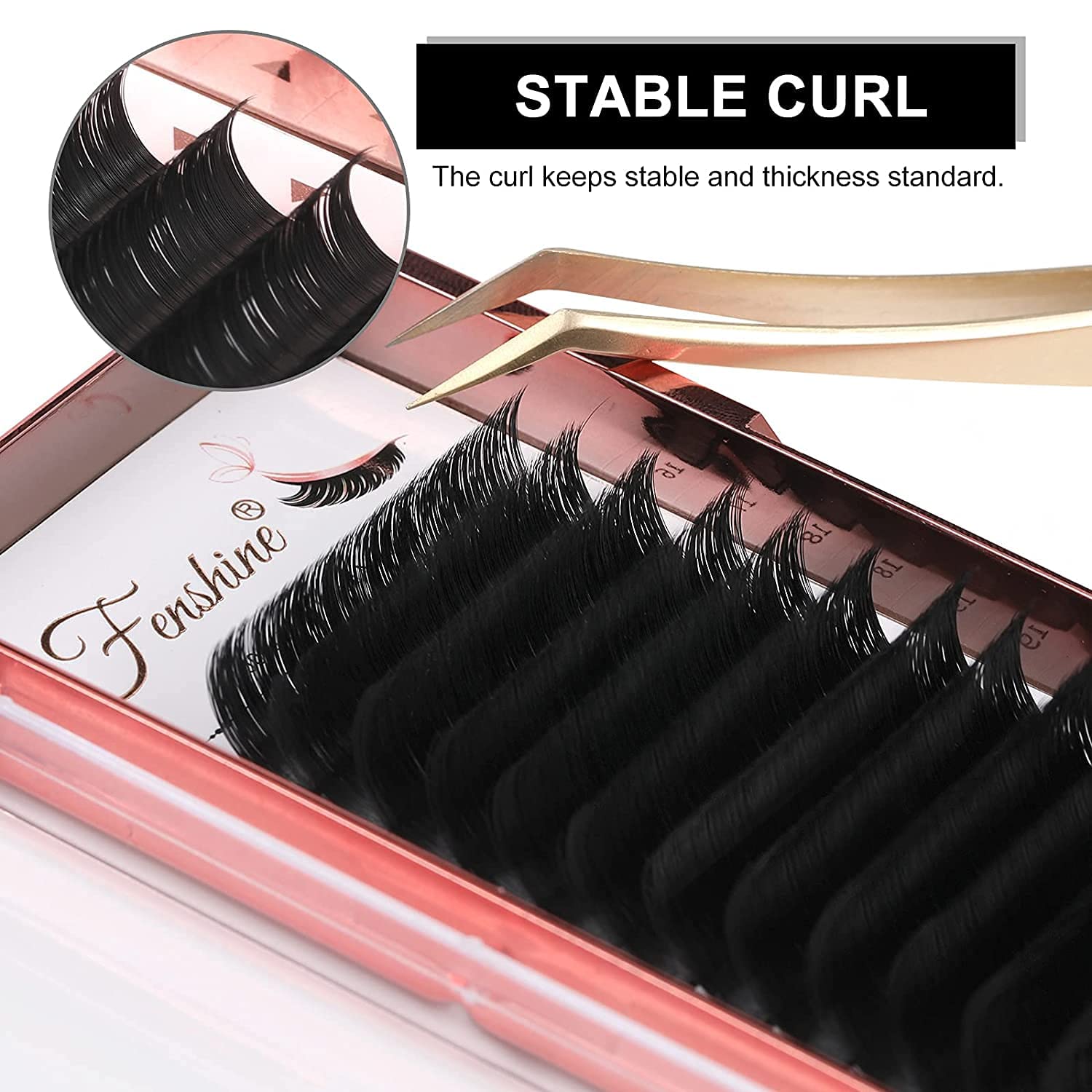 Fenshine Volume Lashes Extensions, Soft Easy Fan Volume Lashes Self Fanning Lashes - Image 4