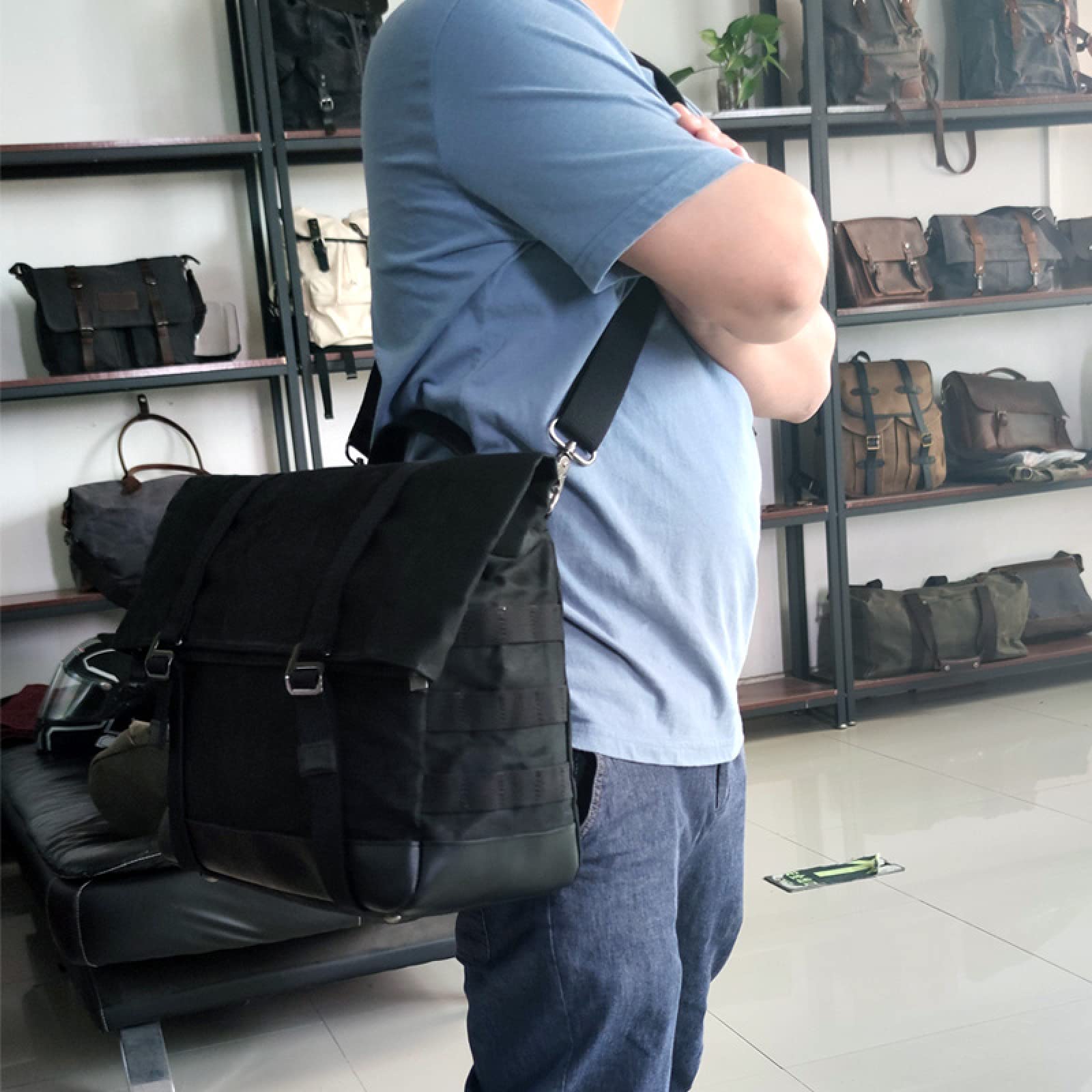 Amazon.co.jp: サイドバッグバイク汎用多機能キャンバス