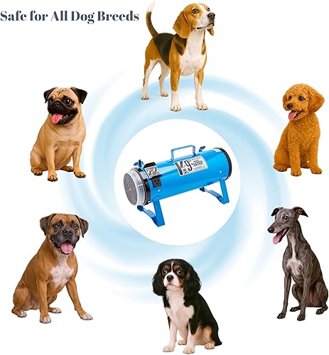 Miniatura 6 de Electric Cleaner Co ECC K9 II - Secador de pelo para perros, diseño resistente y duradero con alto rendimiento para aseo profesional y dueños de