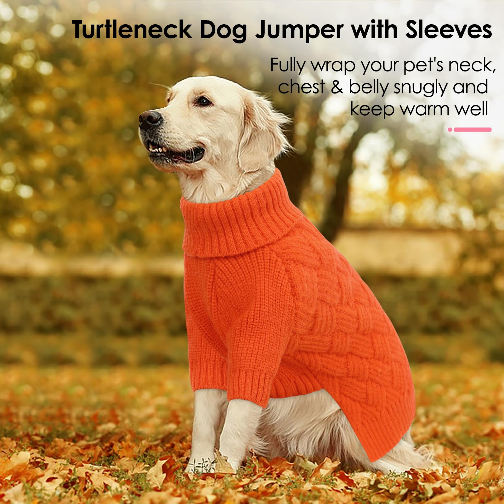 AOFITEE XL Dog Jumper, Turtleneck Dog Jumpers Large Size Dogs - Image 4