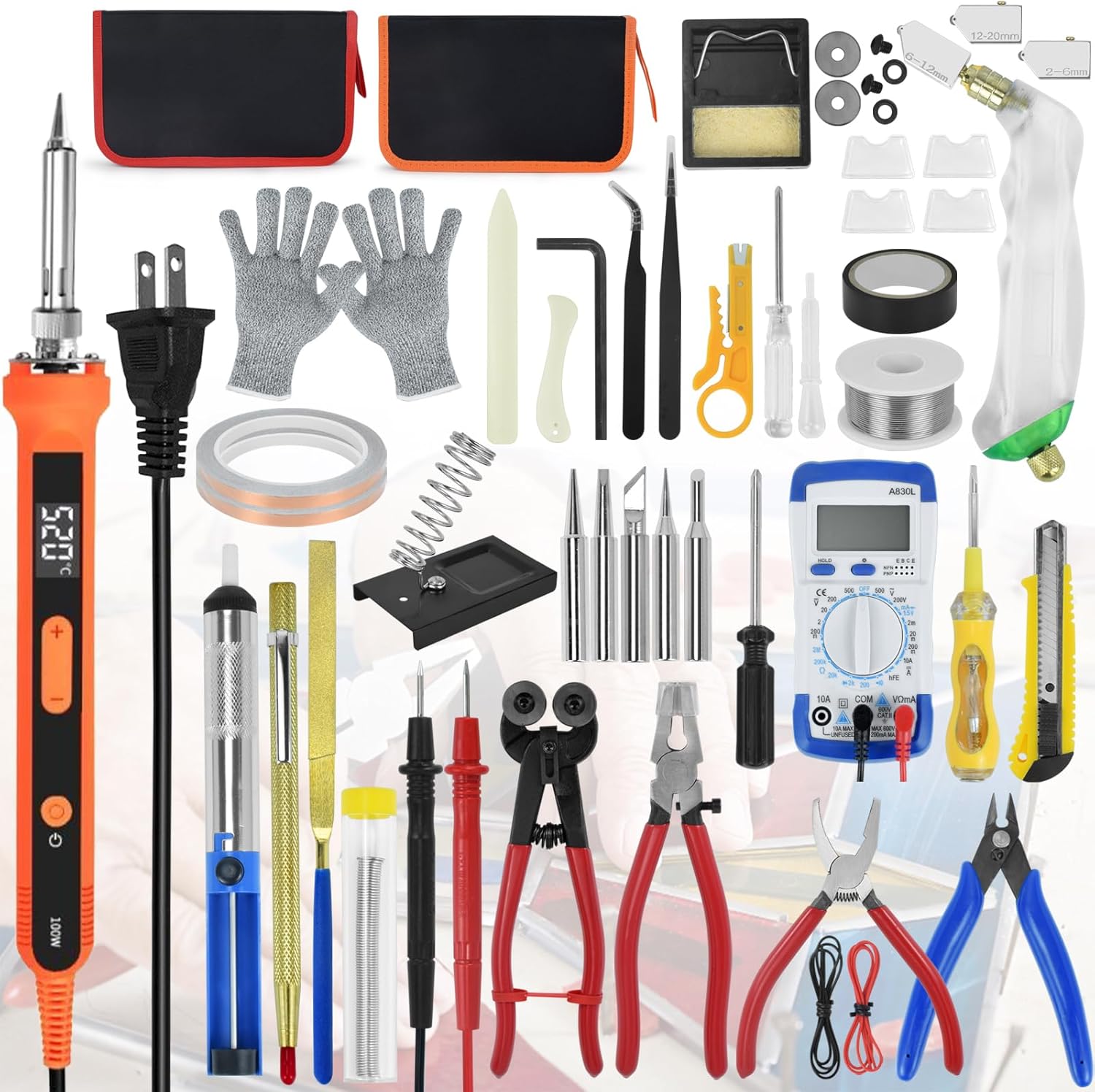 Stained Glass Kits for Adults Complete Stained Glass Supplies with 100W Soldering Iron Kit and Glass Cutter Tool Kit Perfect Stained Glass Starter Kit for Beginners and Experienced Crafters