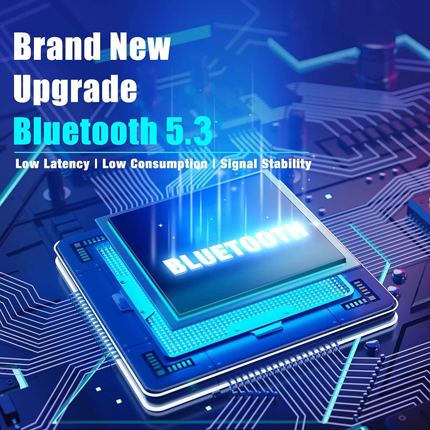Feegar słuchawki Bluetooth przez ucho, 65 godzin odtwarzania i 6 trybów muzyki EQ, bezprzewodowe słuchawki z mikrofonem, stereo HiFi, składany, lekki zestaw słuchawkowy, głęboki bas (Białe)