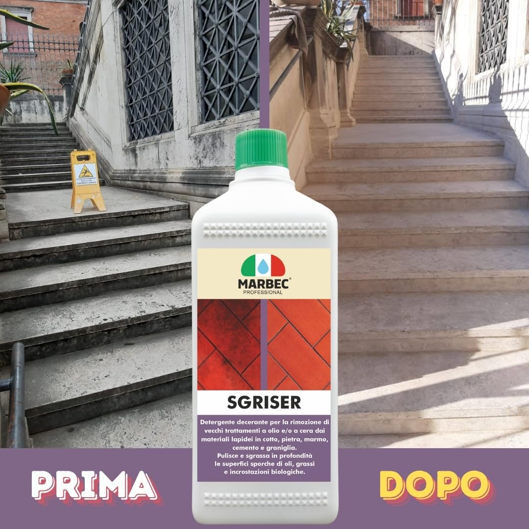 MARBEC SGRISER 1LT Detergente decerante forte per materiali lapidei