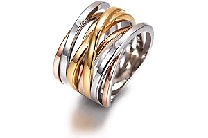 Personalized Statement Cross Ring Enhancers in Silver, Gold, and Rose Gold