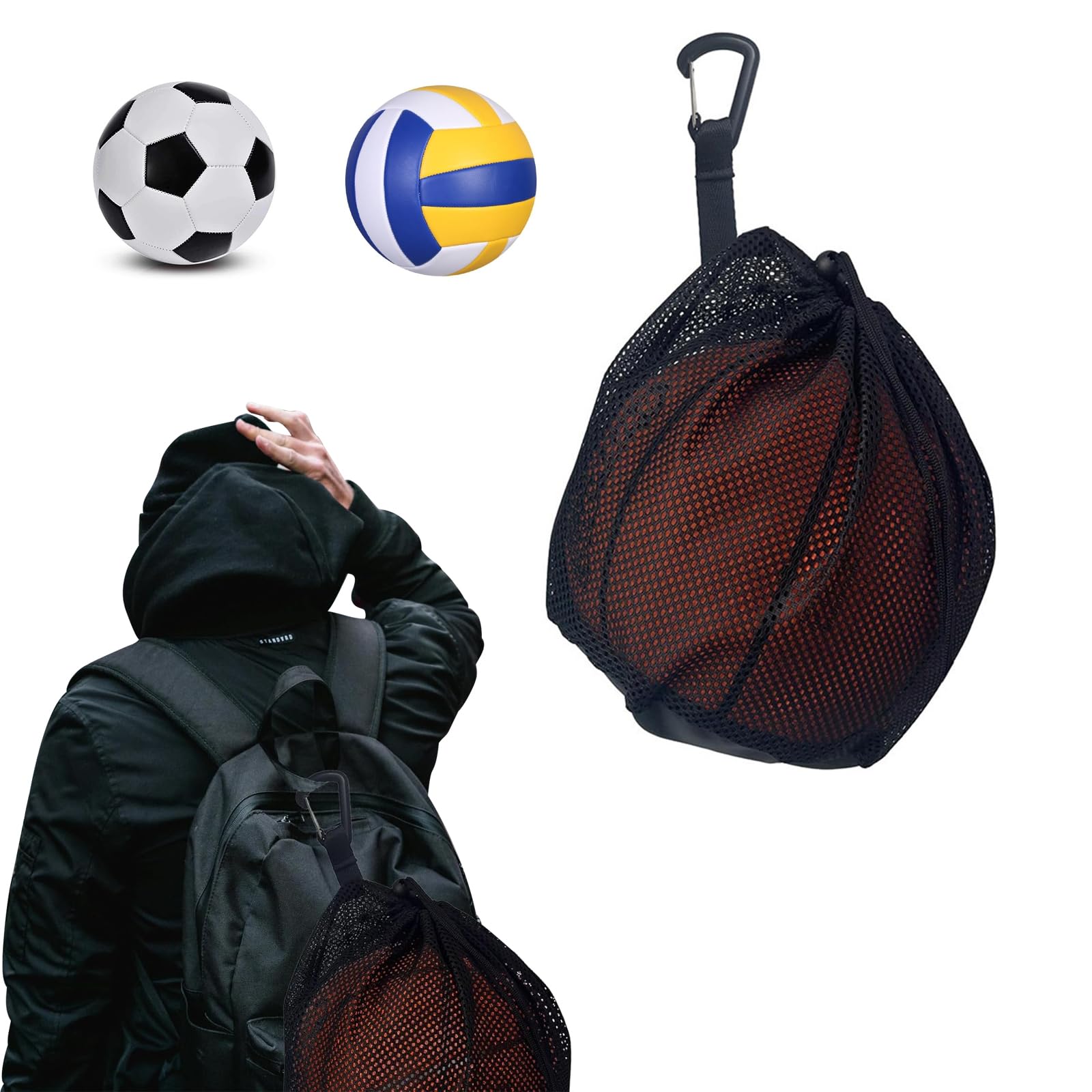 Amazon | [雲見] サッカーボール ネット ボールバッグ 巾着メッシュ