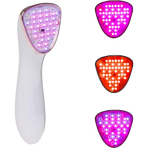reVive Light Therapy Lux Collection Clinical Device for Aging and Acne, Red, Infrared & Blue Light Therapy Products for Wrinkles, Fine Lines, and Breakouts, Triangular Head, At-Home Acne Tools