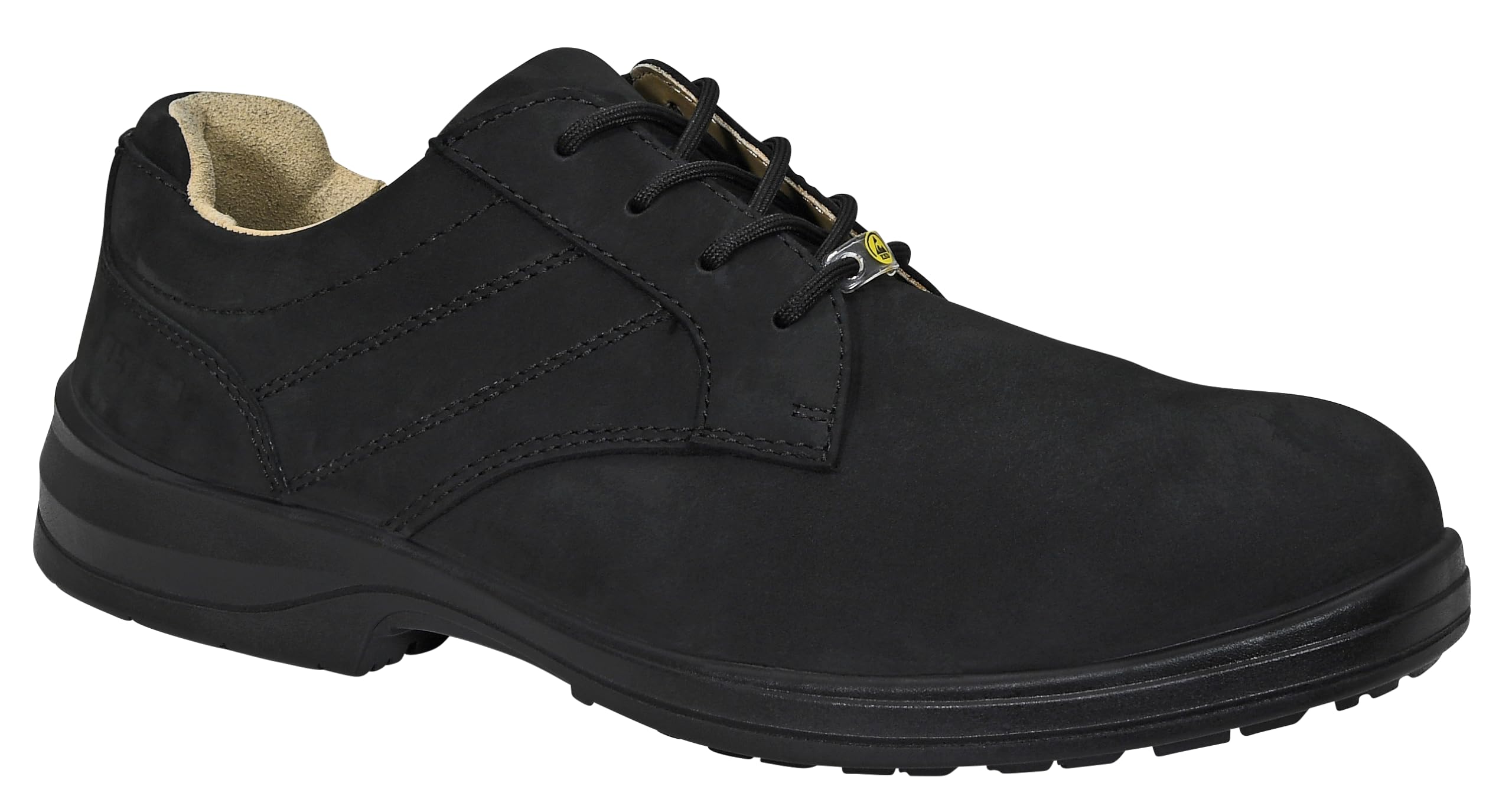 ELTEN Buty ochronne Manager XXB Low ESD S3, damskie i męskie, skórzane, stalowy nosek, lekkie, eleganckie, czarne