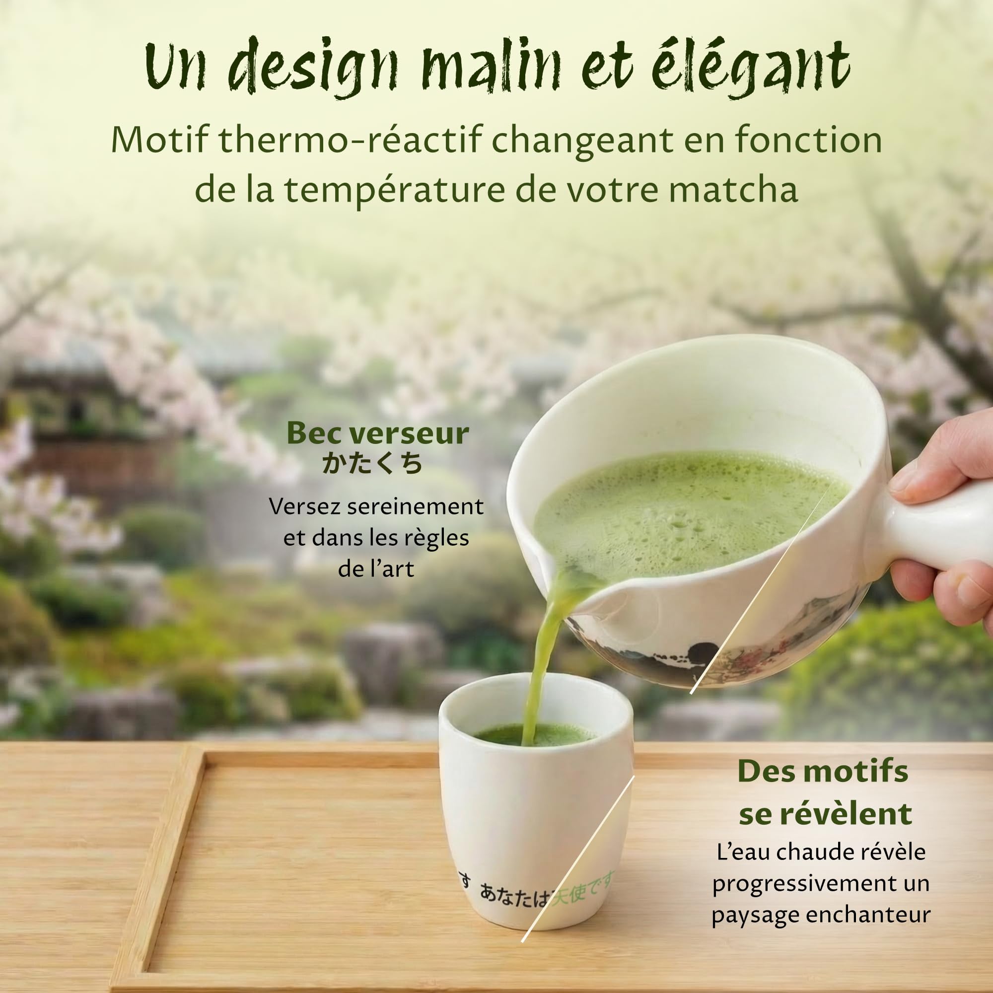 uRangel-Kit Matcha Complet 9PCS-Coffret Matcha avec Bol Matcha Chawan Sans Plomb-Fouet Matcha Chasen 100 Brins-Spatule Bambou-Accessoires Matcha-Cérémonie Matcha Japonaise-Idée Cadeau