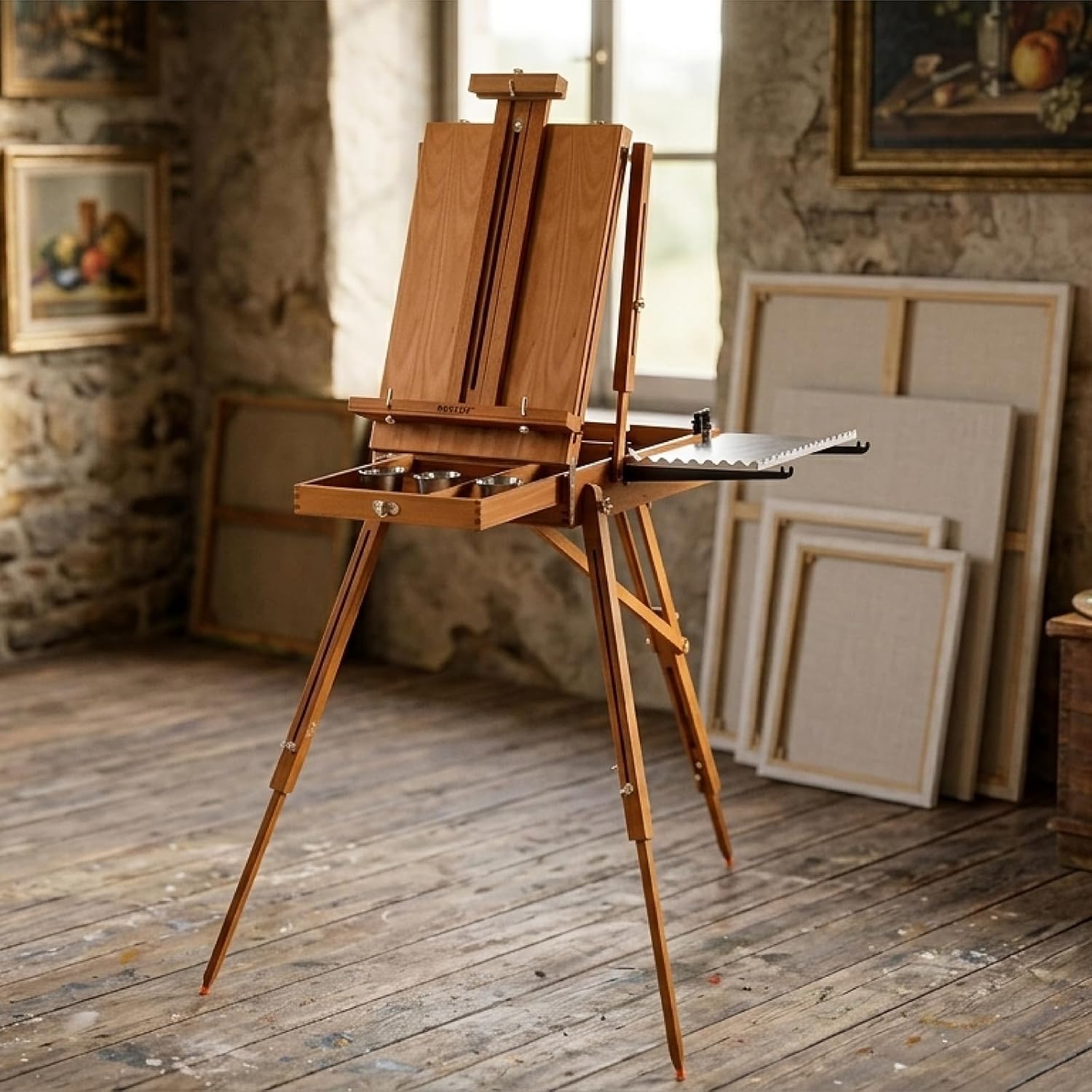 MEEDEN Portable French Easel for Painting: Beech Wood Plein Air Art Easel