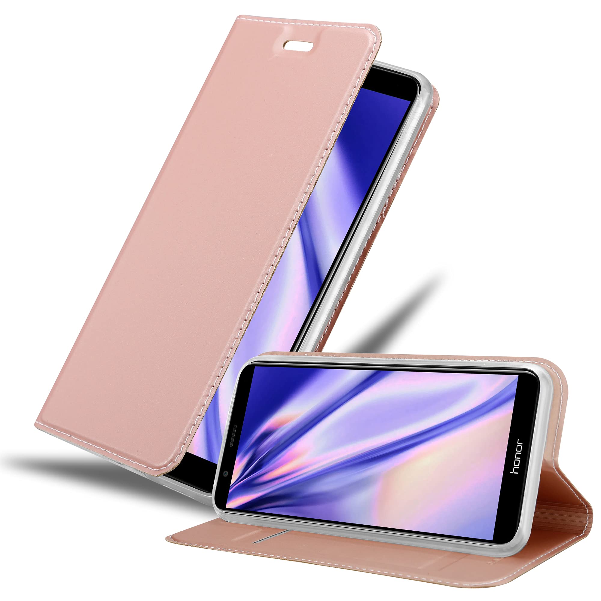Cadorabo Custodia Libro per Honor 8 in CLASSY ORO ROSA