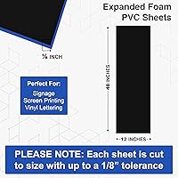 Vista 34 de Duco USA-Made Expanded PVC Sheet 1/8" Thick - 8 Pack of 6 x 12" Matte White Closed Cell Foam Board - Lightweight Rigid 3mm PVC Plastic Sheet for