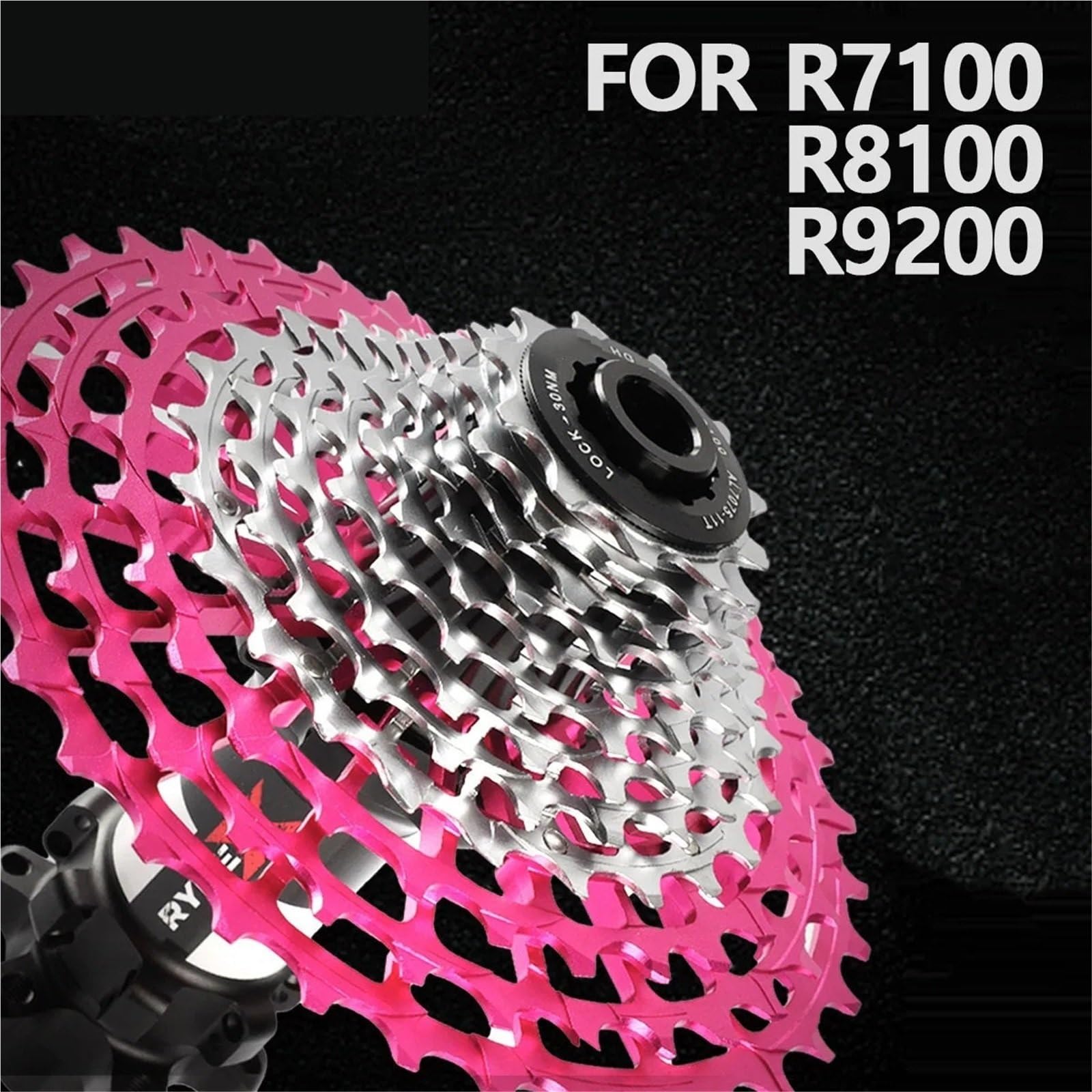 KUADYEGC MTB Freilauf Fahrrad Kassette Passend für RYDEX 11-V-Kassette Hg 11-Gang-Rennrad-Freilauf. Passend für Shimano 105 Di2 R7000 Ultegra R8000 Dura Ace R9100.(11S 28T Pink) Sport & Freizeit
