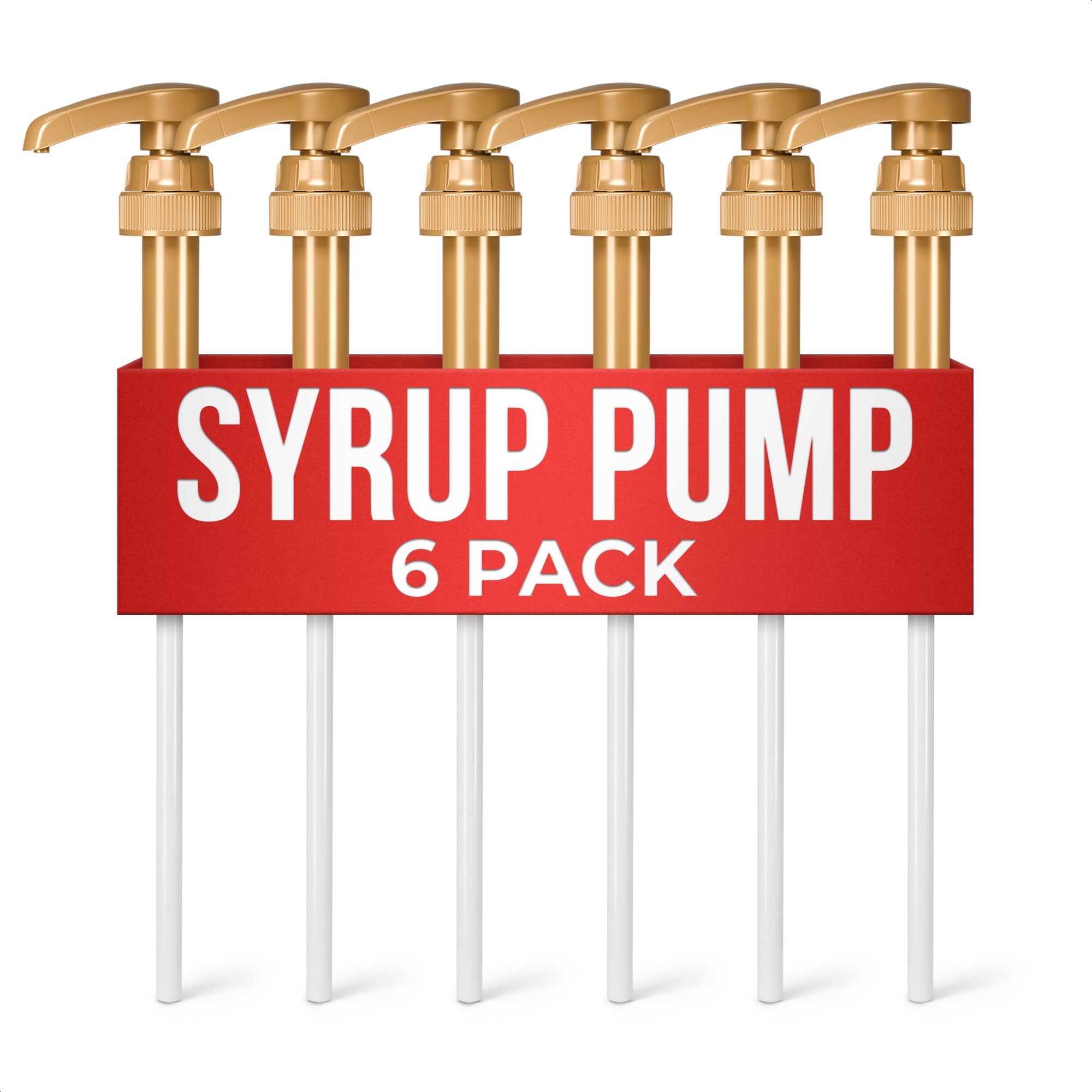 ALPENKOK 6 Pcs Coffee Syrup Pump, Compatible with Skinny, Torani, Davinci