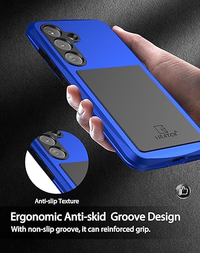 Miniatura 4 de Foluu Funda de metal para Samsung Galaxy S24, Armadura de aluminio de metal a prueba de golpes, funda rígida militar de goma suave para Samsung