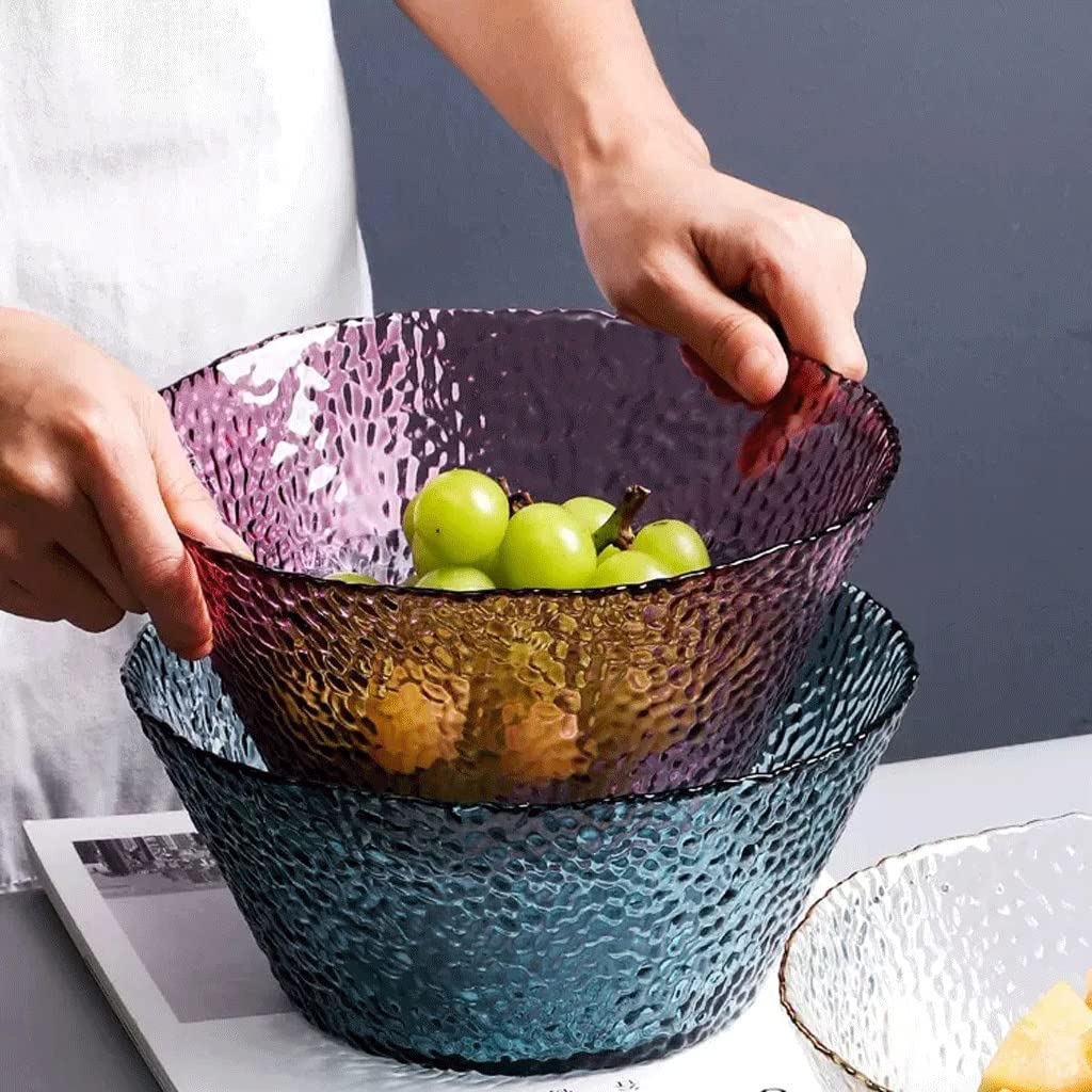 Salatschüssel Moderne Große Glas Schüssel Kreative Obstsalat Schüssel Haushalt Nette Suppenschüssel Transparent Nordic Geschirr Obstschale(B2pc)