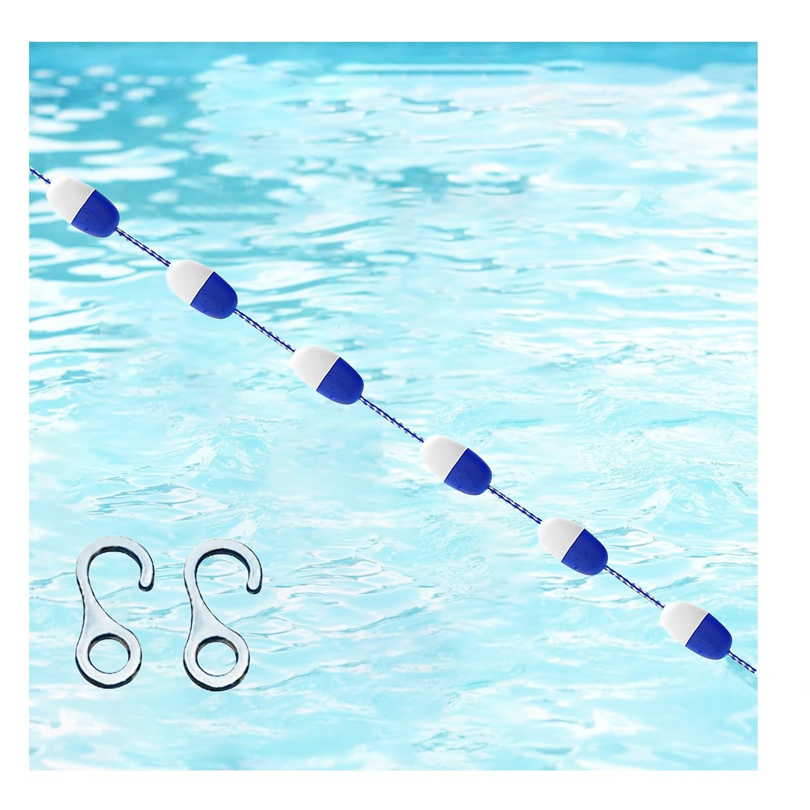 Corde de sécurité de piscine installation facile, séparation de bassin enfants et adultes