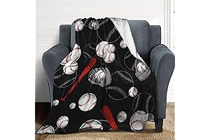 Baseball Throw Blanket Flannel Blankets for Boys