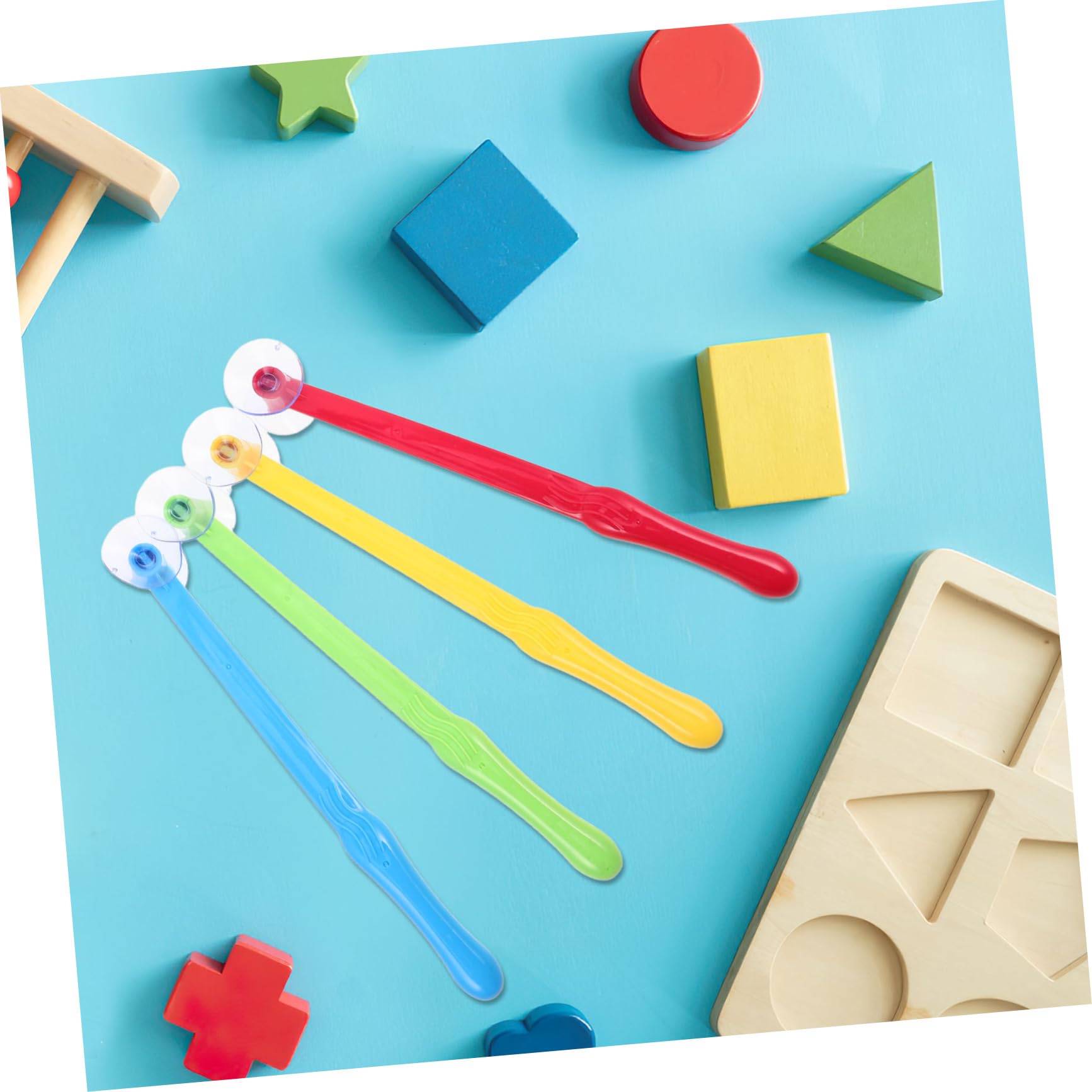 Lot De 4 Marteaux Ventouse Jouets D'Éveil Motricité Réaction Éducatif Multicolores