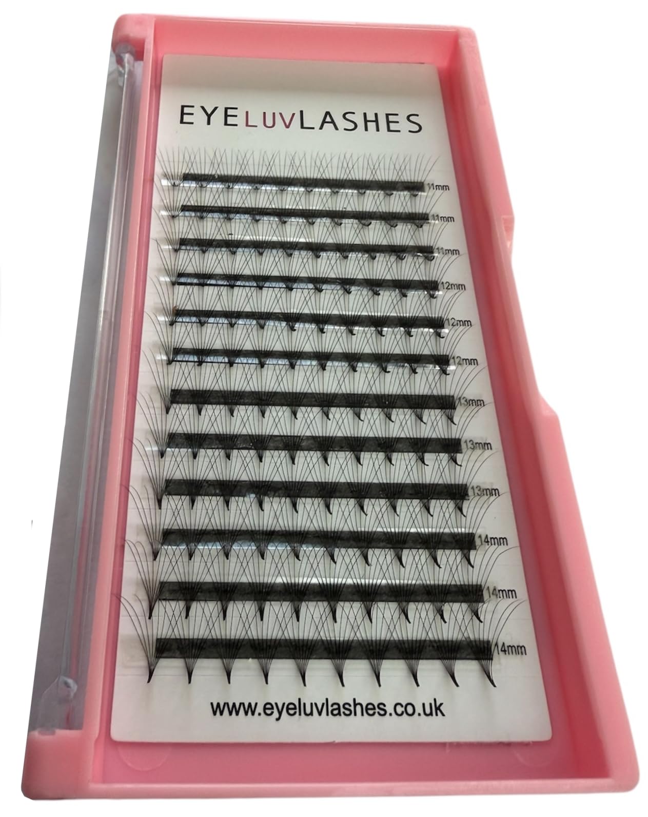 Russian Premade Lashes 8D D Curl 11-14 Mix Length Pre Made Lash Fans Volume Lashes Promade Lash Extensions Pre Made Lash Fans Eyelash Tray (8D 0.07 D Curl 11-14 Mix) - Image 3