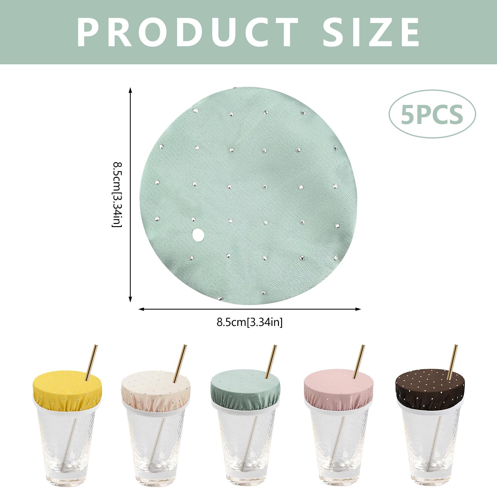 FKiZanthene Lot De 8 Couvercles De Boisson Noirs, Couvercles Anti