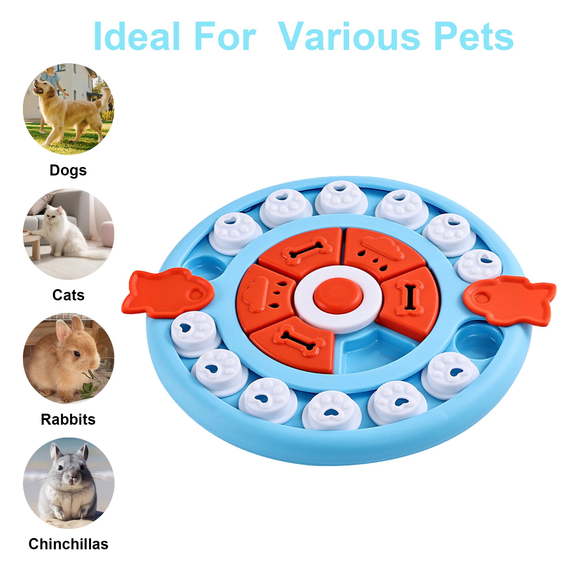 Cat Puzzle Feeder, Enrichment Toy for Pets Interactive Cat Puzzle Feeder with Treat Dispenser - Image 2