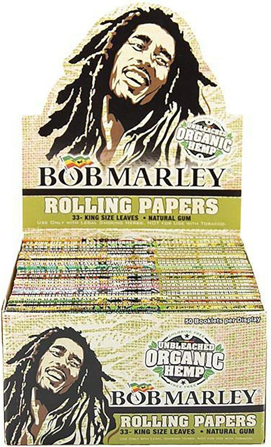 Ultimate Brands LLC 50pc bob Marley blättchen Biohanf Kingsize