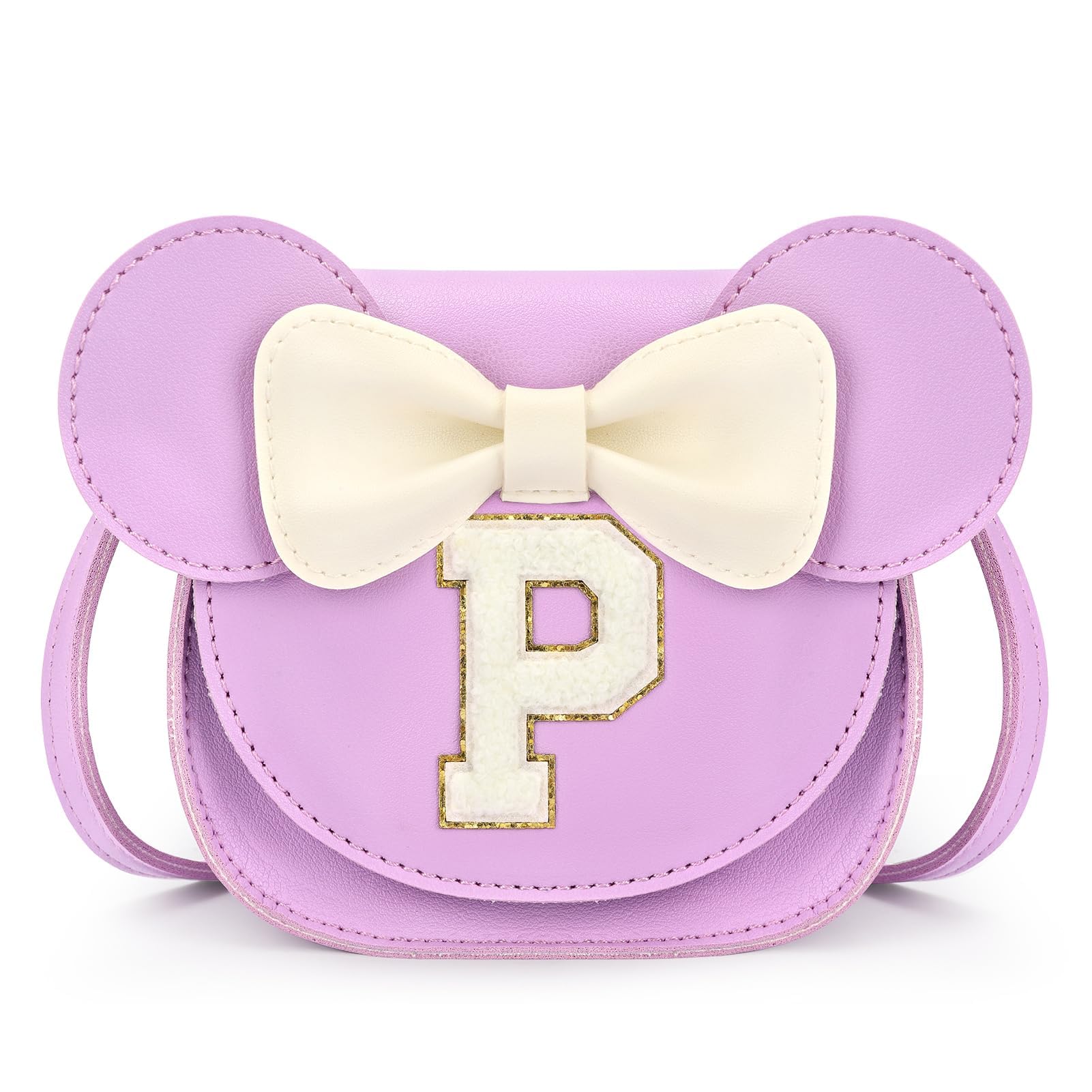 mibasies Toddler Purse Girl Gifts: Girls Birthday Gifts for 3-8 - Toys for Ages 2-4 Purse, Purple, Letter P