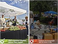 Vista 4 de ABCCANOPY Mantel rectangular de 6 pies para mesas rectangulares, de poliéster, lavable, para banquetes, bufé, fiestas, vacaciones, cenas, bodas