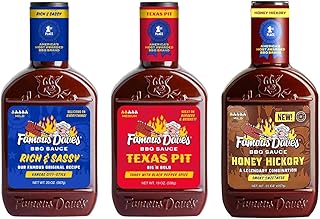 Famous Dave's BBQ Sauce Variety Bundle - 3 pck, Rich & Sassy, Texas Spit...