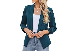 Women's 3/4 Sleeve Blazer for Work and Office