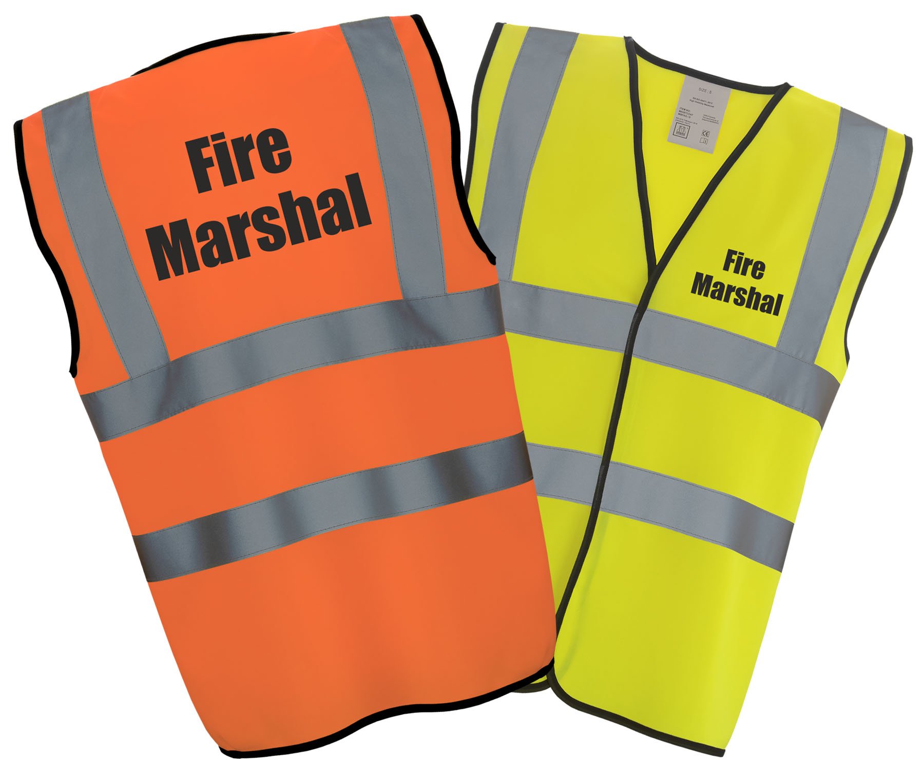 Buy FIRE MARSHAL Hi Vis Hi Viz High Visibility Reflective Safety Vest
