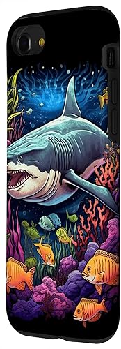 Vista 47 de Funda para iPhone 12/12 Pro Tiger Shark Sea Ocean Underwater Shark Lover