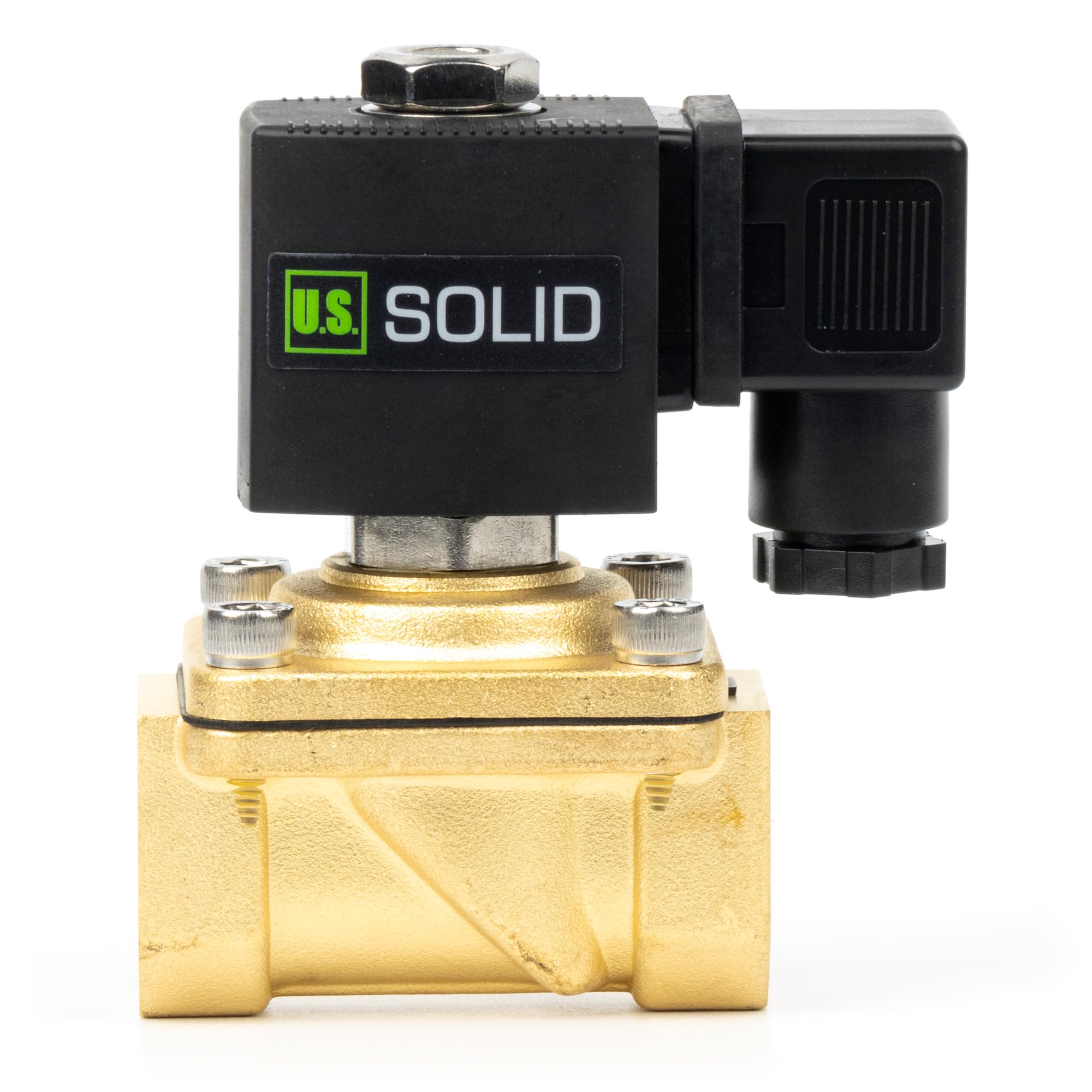 U.S. Solid 12V DC 3/4 G Elektrisch Magneetventiel Roestvrij Staal Normaal Gesloten NC Solenoid Valve Directe Aandrijving Lucht Water Olie