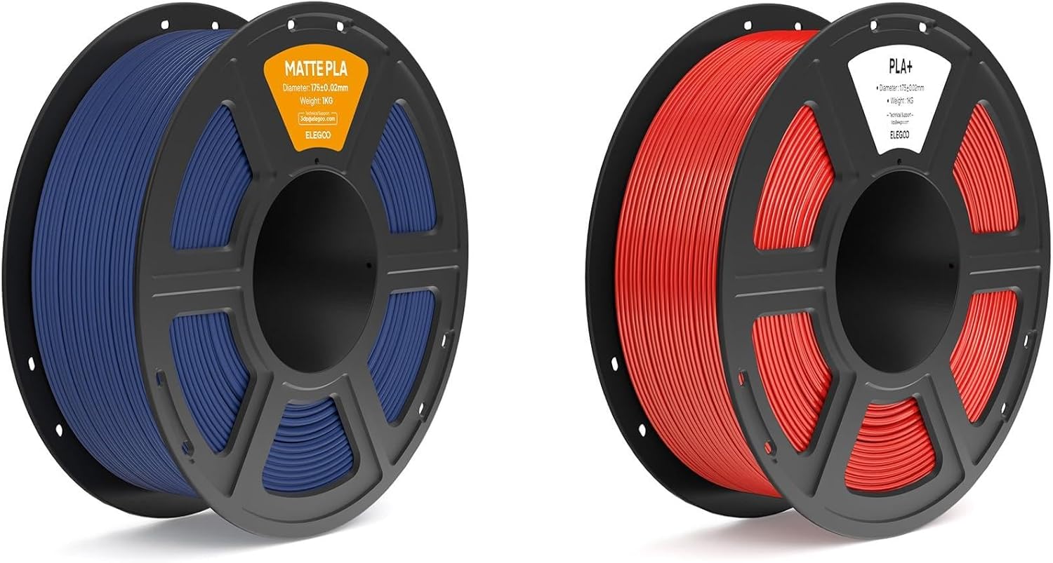 Matte PLA Filament Navy Blue 1KG & PLA+ Filament True Red 1KG