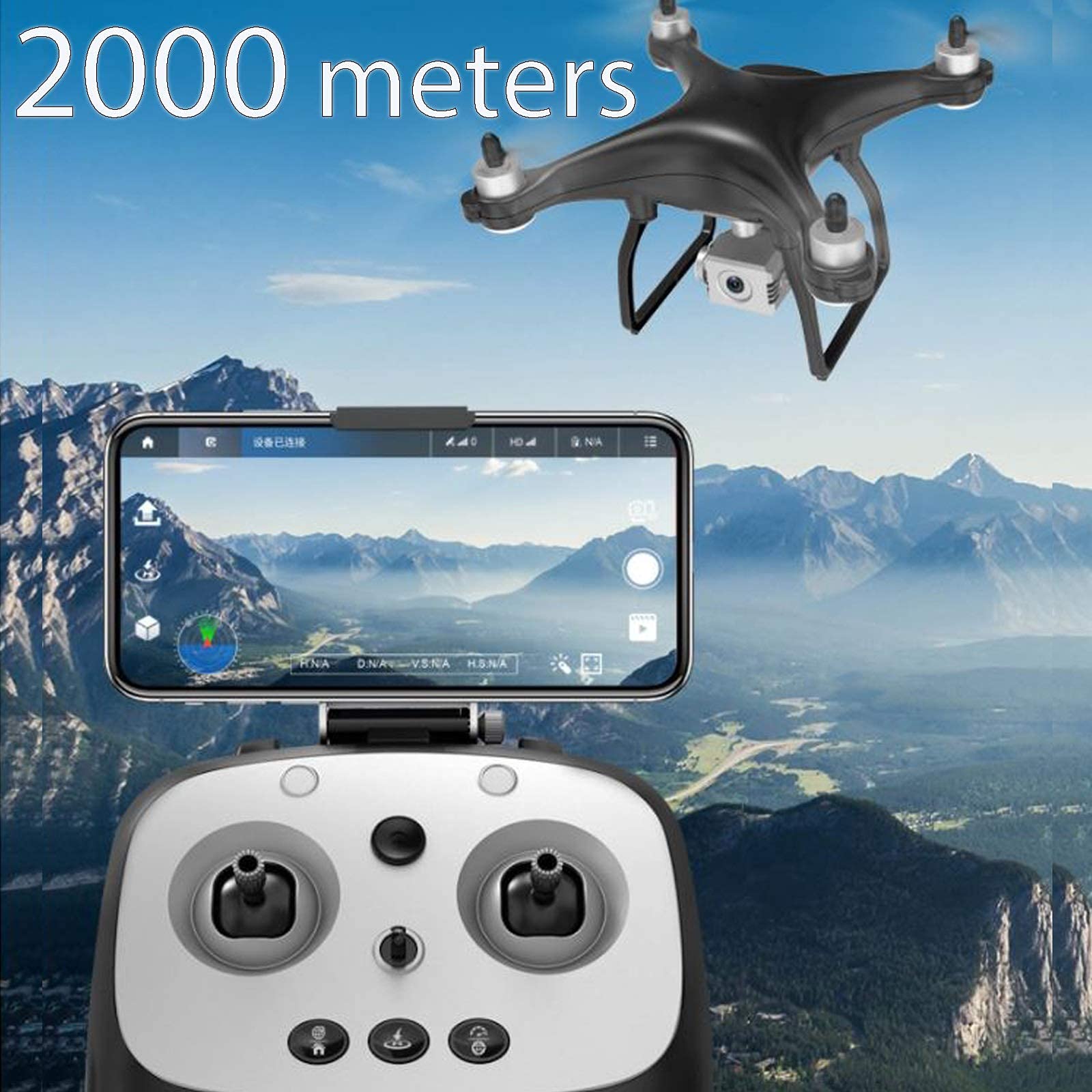 Dron z kamerą 4k dla dorosłych 3-osiowy składany dron gimbalowy z 5GHz FPV Live Video Rc Quadcopter z automatycznym powrotem do domu Śledź mnie Podwójne kamery Tryb bezgłowy 2 baterie i fute