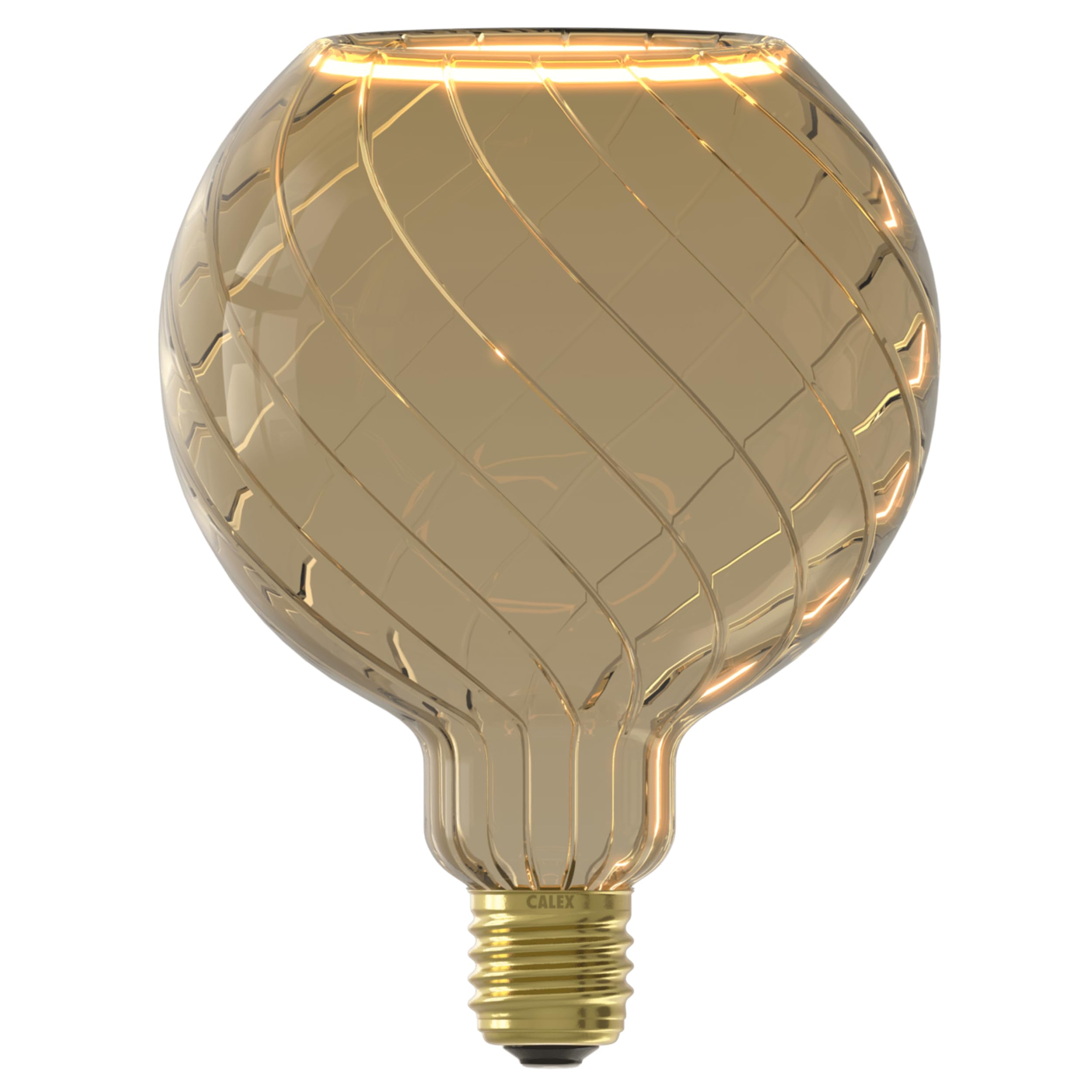 CALEX - Aura Lagos LED Bulb, Floating Globe Light, E27, Grey, G125 Dimmable Warm White Light, 6W