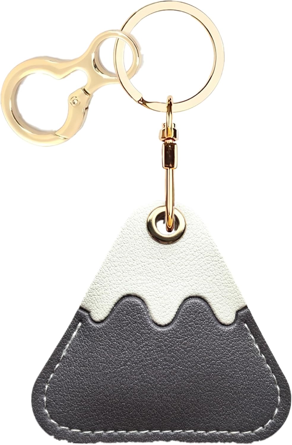 BORKUANA PU Leather Keychain Holder Protective Case Compatible with AirTag
