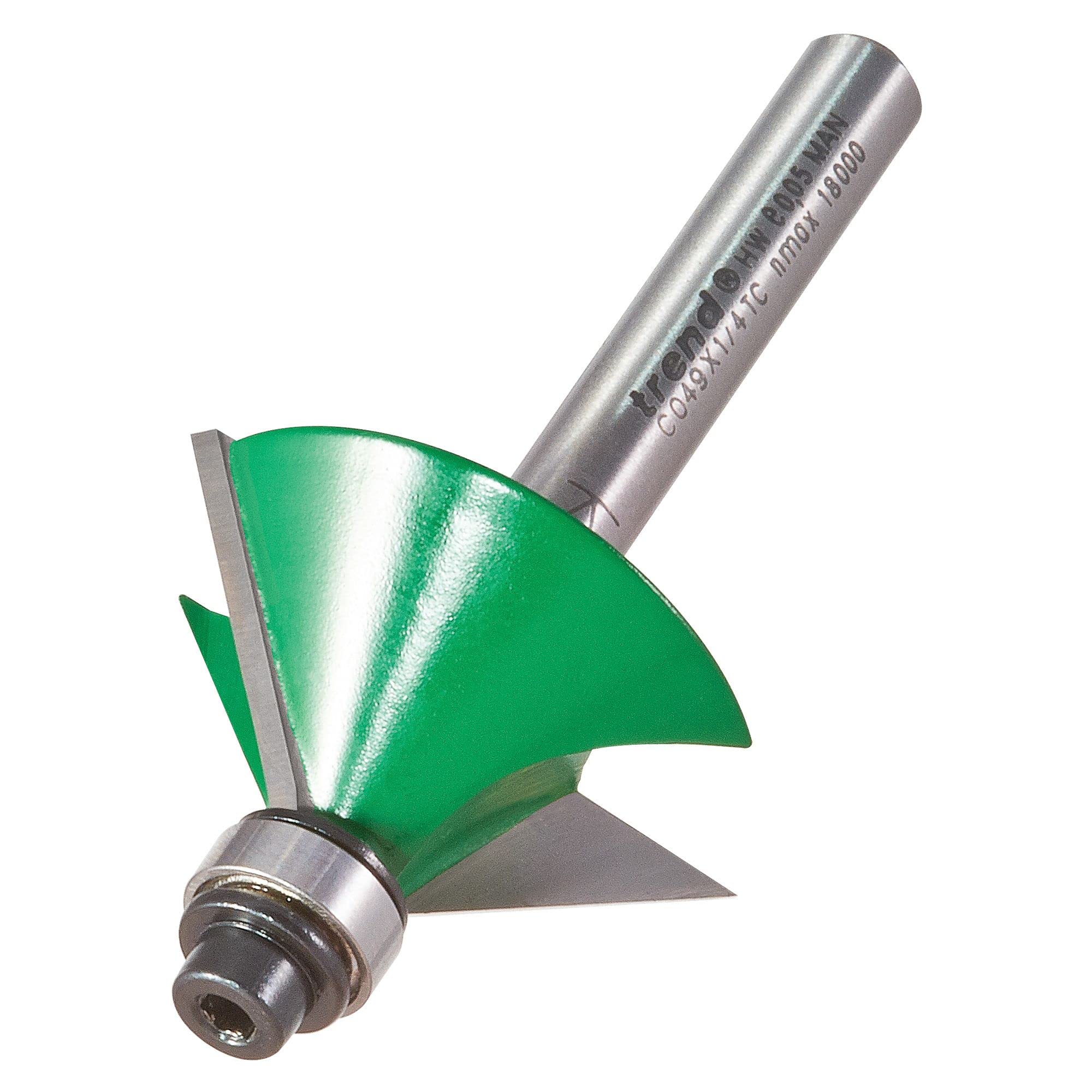 Trend C049X1/4TC 1/4" Shank Self Guided Chamfer Angle=45 degrees