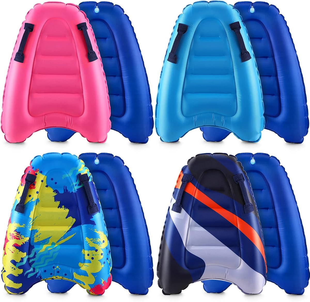 4 tablas inflables para el cuerpo con asas, tabla de surf para adultos, playa, 4 estilos