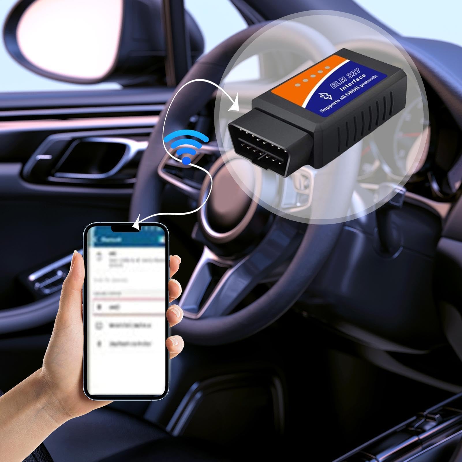 Herramienta profesional de diagnóstico de coche de 12 V, lector de código automotriz, herramienta de escaneo de luz de motor de alta precisión para reparación de vehículos, escáner automático