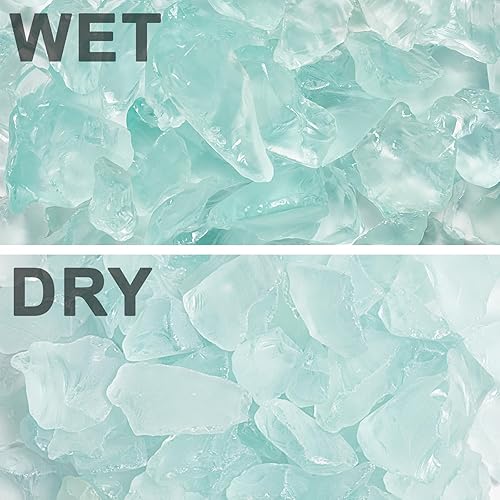 Miniatura 3 de Versátil bloque de vidrio marino esmerilado, relleno de jarrón turquesa de 1 libra, gravas de acuario, decoración de cristal de mar, ideal para